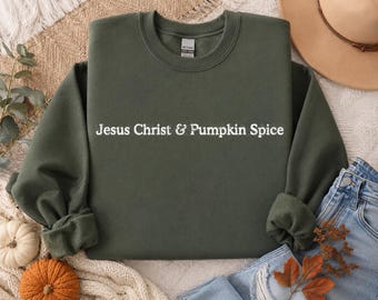 Jesus Christ Pumpkin Spice PNG | Christian Fall PNG | Pumpkin Spice PNG | Autumn Shirt Design | Sublimation