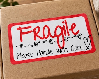 Shipping Label Digital Download, Printable Shipping Labels, Small Business Packaging Labels, Handle With Care, Do Not Bend