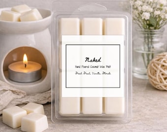Naked Wax Melts – Strong Scented Coconut Wax Tarts | Hand Poured Home Fragrance
