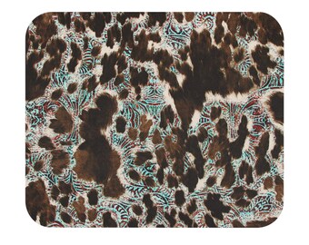 Turquoise Cowhide Mouse Pad