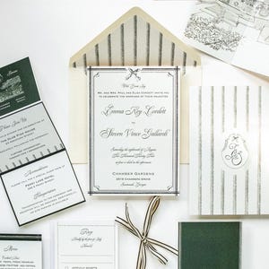 Invitación de boda personalizada, invitación de boda atemporal, boceto de lugar personalizado, ilustración de boda personalizada, invitación de boda a medida, elegante