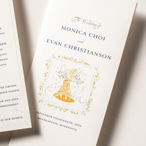 Programas de boda personalizados, programas de ceremonia personalizados, programa de boda atemporal, papelería de boda a medida, programa de boda clásico, elegante