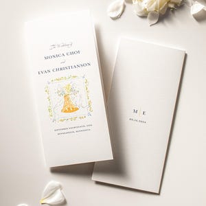 Programas de boda personalizados, programas de ceremonia personalizados, programa de boda atemporal, papelería de boda a medida, programa de boda clásico, elegante