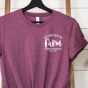Farm Est Custom Shirt, Customizable Farm Name Est T-Shirt, Farm Matching Family Shirt, Pocket Farmer Shirt, Life Is Better On The Farm Tee