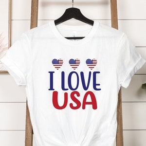 I Love USA T-Shirt, 4Th Of July Flag Shirt, Patriotic American Flag Shirts, USA Flag Distressed Shirt, Patriotic T-Shirts, USA Flag Shirt