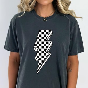 Comfort Colors Lightning Bolt Shirt, Womens Gifts, Womens Tshirts, Lightning Bolt T-Shirt, Girl Power, Empowered Women, Trendy Graphic Tees