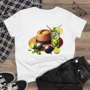 Women's hat Cotton Tee, woman t-shirt, mojito t-shirt