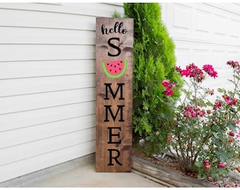 Hello Summer Front Porch Sign | Summer Front Porch Decor | Welcome Sign for Front Porch | Front Porch Decor | Hello Summer Porch Sign