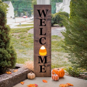 Halloween Welcome Porch Sign | Halloween Porch Leaners | Welcome Sign for Front Porch