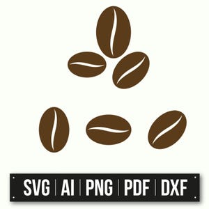 Coffee Bean Clipart | Minimalist Coffee Design | Coffee Lover Gift | Coffee Bean Vector | Kitchen Decor SVG | Coffee Shop Decor