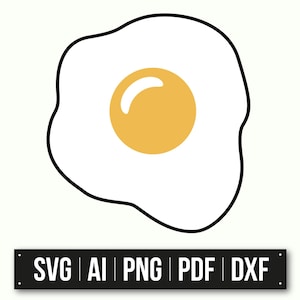Fried Egg Clipart | Breakfast Illustration | Kitchen Decor | Creative Projects | Cooking Theme | Instant Download