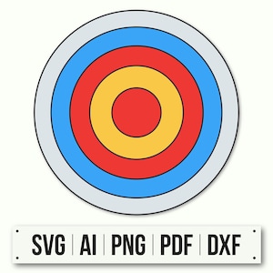 Bullseye svg | Target svg | Target Practice  | Instant Download | Archery Target Board Digital Design | Shooting Range Printable Target
