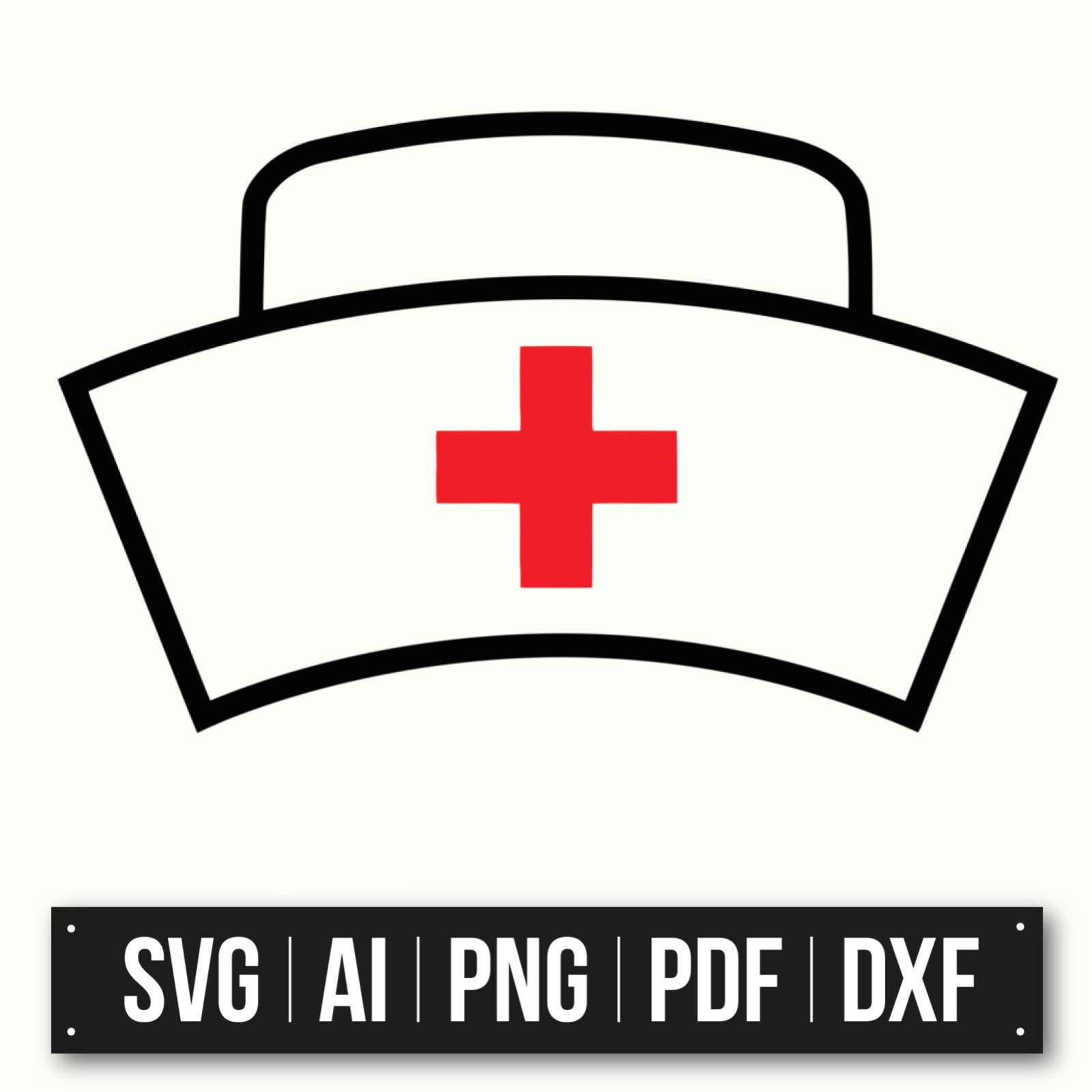 赤十字付き医療用ナース帽子 | ナースキャップ SVG | 即時ダウンロード | ナース帽子クリップアート | 医療テーマアート | 看護師への感謝の贈り物  - Etsy 日本, image size:1600x1600