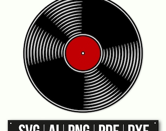 レコード プレーヤー SVG - ビニール レコード ターンテーブル レトロ