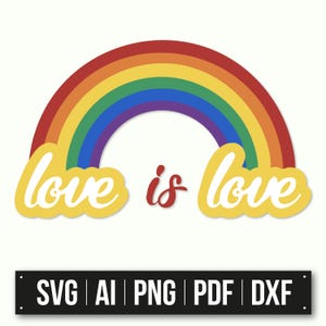 Liefde is liefde | Regenboogontwerp | LGBTQ+-ondersteuning | Direct downloaden | Pride Art | Liefde is liefde Svg | LGBTQ-cadeaus | Trots maand Svg