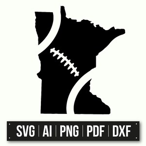 Minnesota State Silhouette | Football Design | Instant Download |  Minnesota Football | DIY Project | Fan Gift