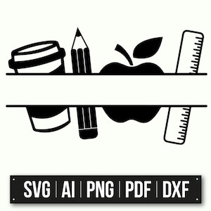 School Supplies Vector Art | Instant Download | Teacher Gift | Classroom Decor | Educational SVG | Office Design | Back To School