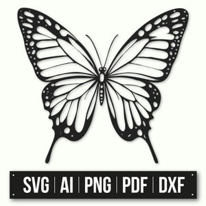 Papillon monarque SVG | Clipart papillon | Téléchargement instantané | Couper le fichier Papillons | Papillons floraux | Clipart papillon