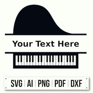 Personalized Piano Art | Instant Download | Customizable Grand Piano Design | Piano Wall Art | Music Decor | Gift For Musician