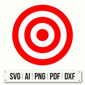 Bullseye Target SVG | Instant Download | Archery Target Board Digital Design | Shooting Range Printable Target | SVG Files for Cricut