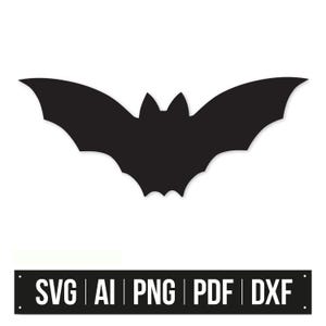 Bat SVG | Halloween Cut File | Instant Download | Flying Bat Clipart | Spooky Halloween Design for Cricut | Trick or Treat SVG