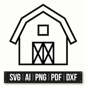 Barn Clipart | Farmhouse SVG | Vector Illustration | Instant Download | Crafting Files | Laser Cut Design | Rustic Decor | DIY Project