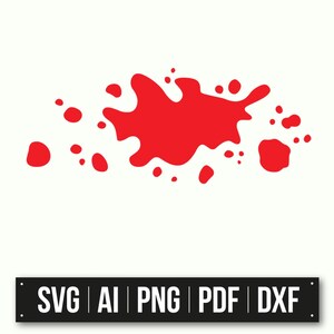 Red Ink Splatter Graphic Design | Instant Download | Paint Splash Vector | Creative Wall Decor