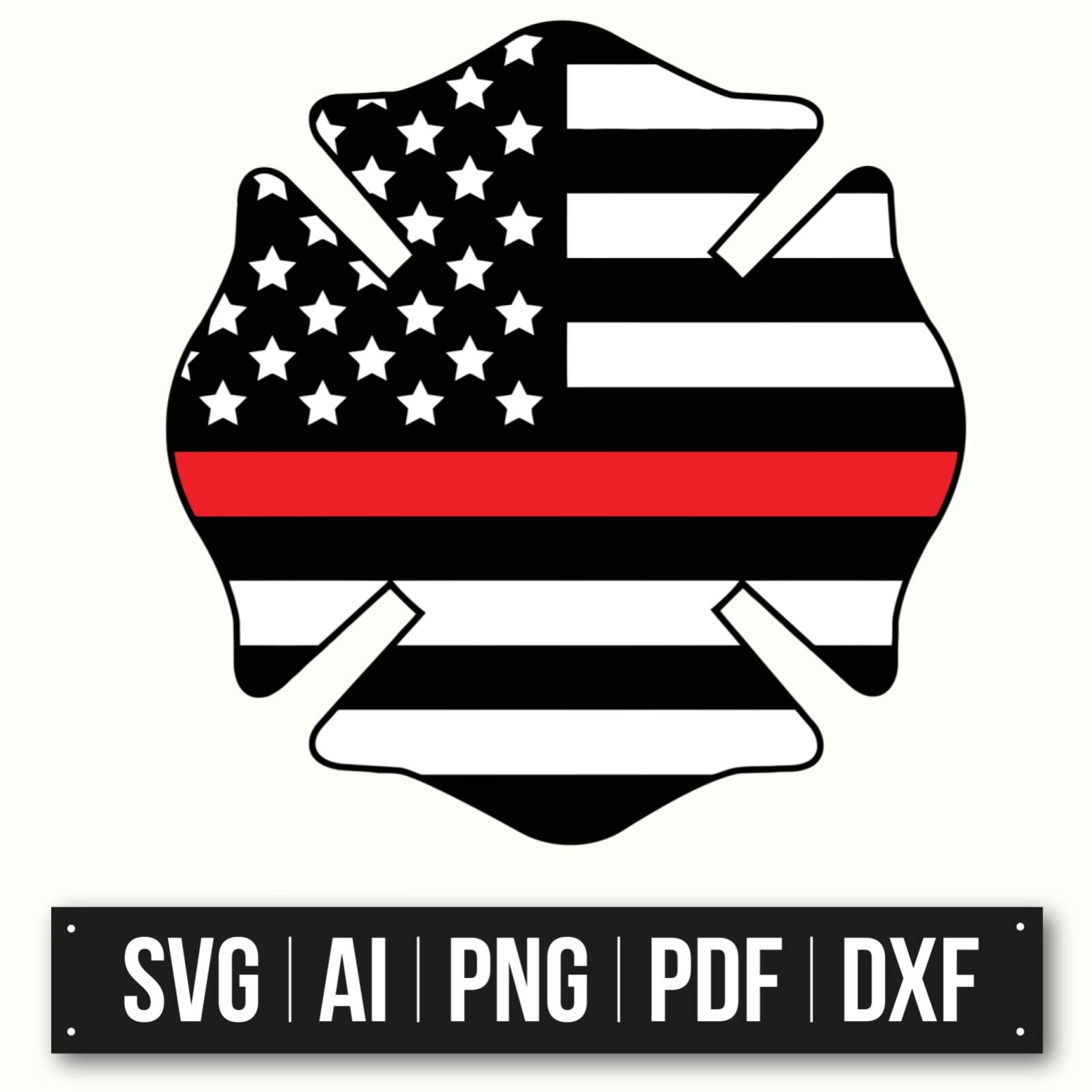 Checkered Flag Maltese Cross Reflective Decals – Fire Safety Decals