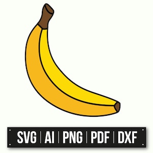 Imágenes prediseñadas de plátano / Imágenes prediseñadas de plátano / Imágenes prediseñadas de plátano / Ilustración de frutas / Arte vectorial / Suministros para manualidades / Proyectos de bricolaje / Decoración de cocina