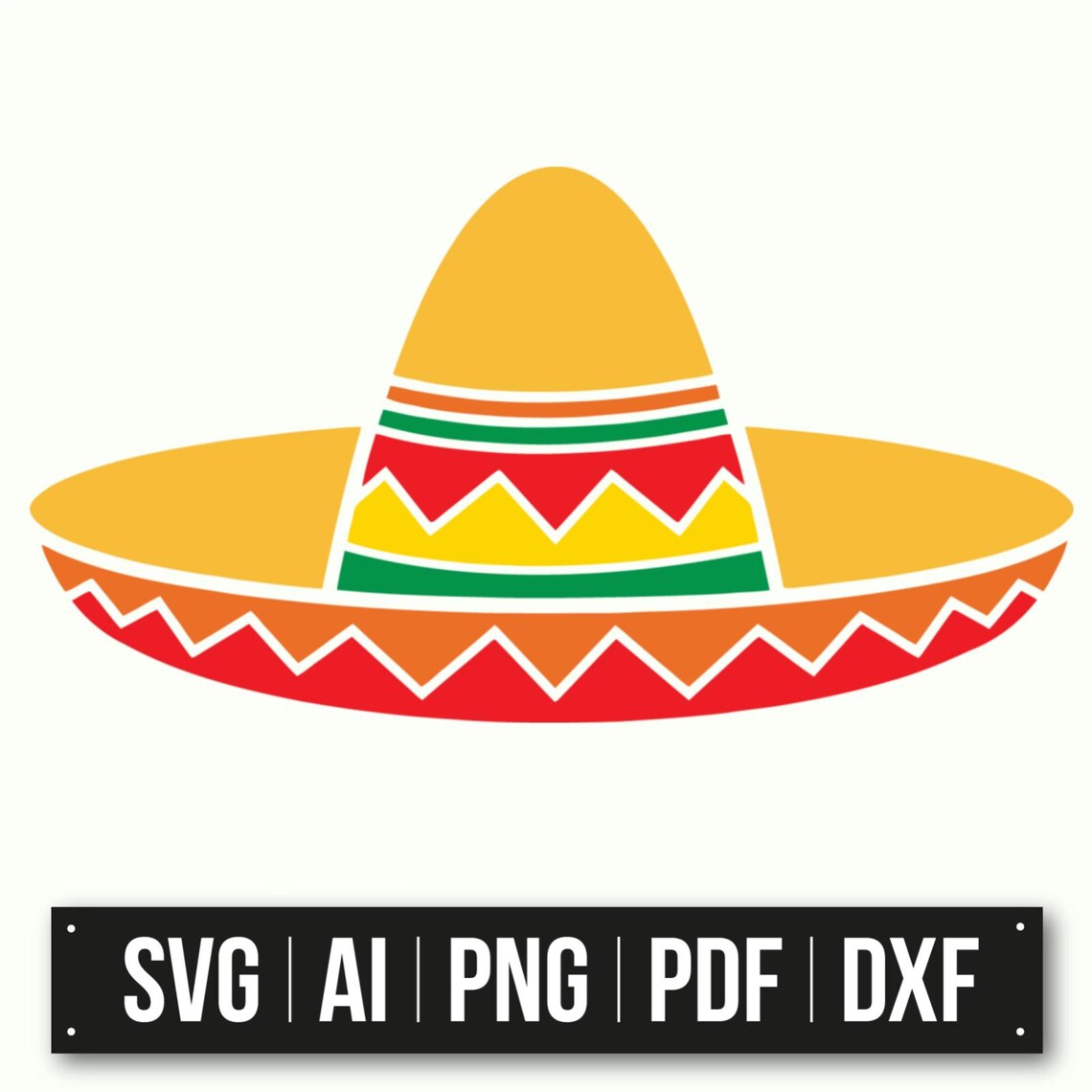 Mexican Sombrero Clipart | Fiesta Hat SVG | Cinco De Mayo Decor ...