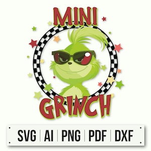Piccolo Grinch/ Papà Mamma Grinch/ Famiglia Grinch SVG/ Grinch SVG/ Squadra Grinch SVG/ Grinch di Natale/ Faccia da Crinch SVG/ Grinch Mini/