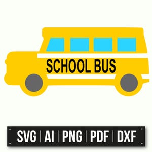 Yellow School Bus Clipart | School Bus SVG | Instant Download | Printable School Bus | Classroom Decoration | Back To School Graphics