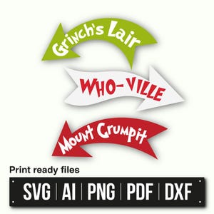 Bundle Straßenschild Whoville Digital | Sofortdownload | Verkehrsschild Grinch | Grinch | Willkommen im Whoville Urlaub Zeichen | Stadt Limit Schild