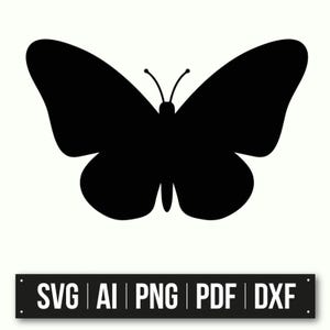 Butterfly Silhouette | SVG Cut File | Butterfly Vector | DIY Craft | Stencil Design | Scrapbooking | Home Decor | Instant Download