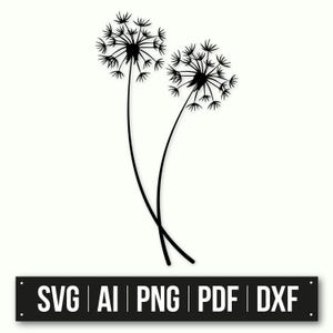 Dandelion Butterfly SVG | Instant Download | Dandelion Silhouette | Cricut File | Dandelion Decal | Sublimation Designs