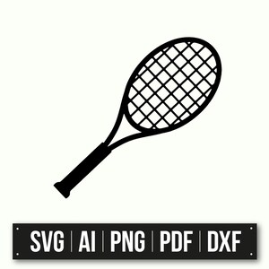 Tennisschläger Vektor Design | Sofortdownload |  Sport Silhouette | Tennis Dekor | Cricut Design