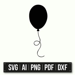 Ballon-Silhouette | Minimalistisches Design | SVG-Schnittdatei | Party Dekor | Ballon Clipart | Basteln | Vektorgrafik | Sofortdownload