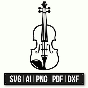 Violin Clipart | Violin SVG Cut File | Musical Instrument SVG | Violin Silhouette | Violin Decal SVG | Cricut Design | Instant Download