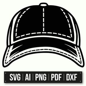 Baseball Cap Vector Design | Instant Download | Hat SVG | Cricut Files | Silhouette Files | DIY Hat Project | Fashion Accessory SVG