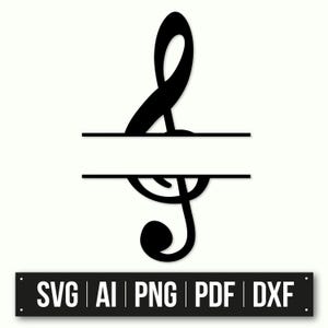 Treble Clef Design | Music SVG | Printable Cut File | Treble Clef Clipart | Musician Art | Wall Decor | Instant Download