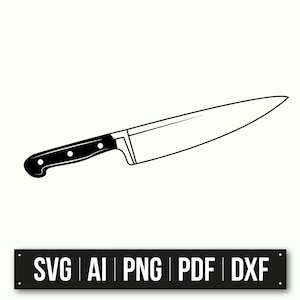 Minimalist Kitchen Knife Vector | Instant Download | Chef Knife SVG | Culinary Clipart | Kitchen Decor | Knife Cut File | Knife Illustration