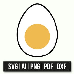 Minimalist Egg Design | Kitchen Decor SVG | Egg Clipart | Food Illustration | Vector Art | Crafting Files | DIY Projects