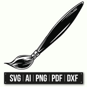 Paintbrush SVG | Paintbrush Vector | Painting SVG | Instant Download | Brush Clipart | Paint Cricut | Artist SvG | DIY Projects