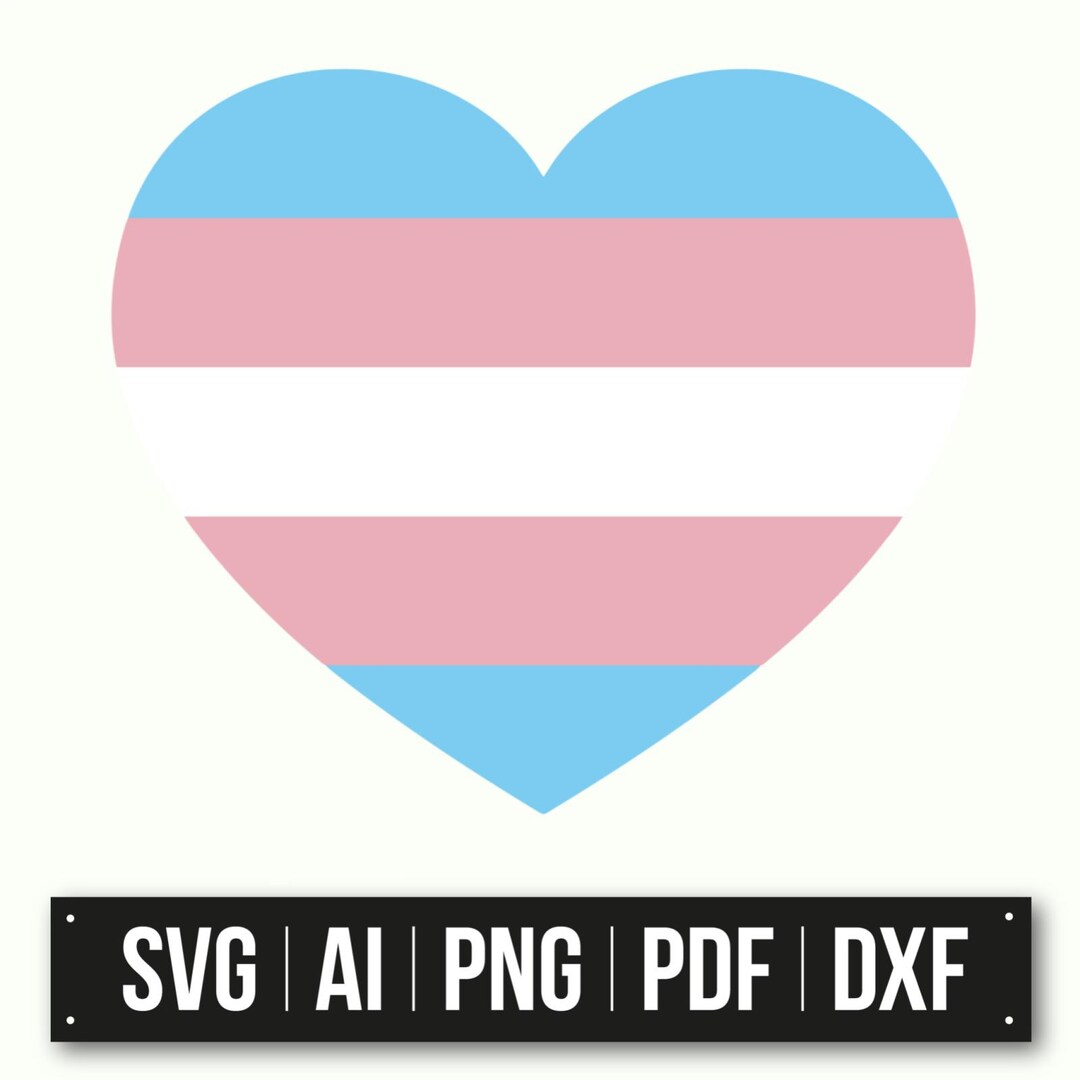 Transgender Heart Design | Trans Heart SVG | Lgbtq Love SVG | Pride ...