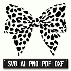 Leopard Print Bow | Animal Print Design | Decorative Bow Clipart | DIY Craft Project | Instant Download