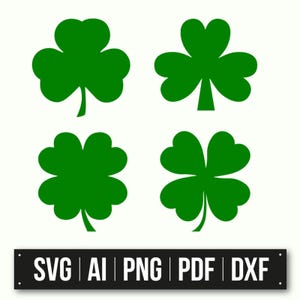 Klee Blatt Bundle | Sofortdownload | St Patrick's Day Dekor | Kleeblatt Clipart | Grünes Kleeblatt Design | Basteldateien