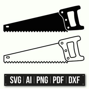 Hand Saw Clipart | Vector Saw Design | Silhouette Saw SVG | Outline Saw Vector | CNC Cutting File | Laser Cut Design | DIY Craft Supplies