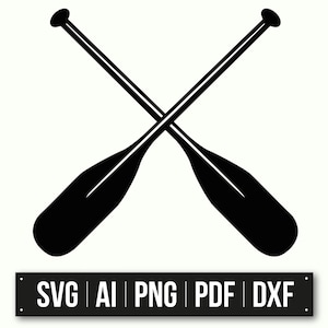 Crossed Oars Graphic Design | Instant Download | SVG Files For Cricut | Oars Vector | Boat Oars SVG | DIY Craft Projects | Home Decor