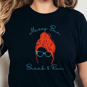 Billiards T-Shirt: Messy Bun Redhead, Break & Run