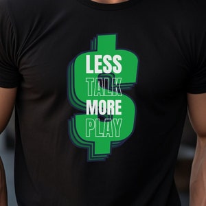 Less Talk More Play T-Shirt: Billiards Pool Player Tee